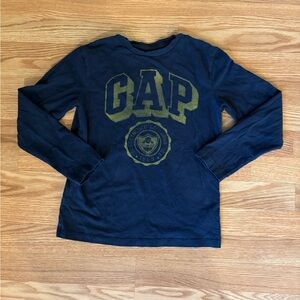GAP Kids Boys  Navy Long Sleeve Shirt Sz 8